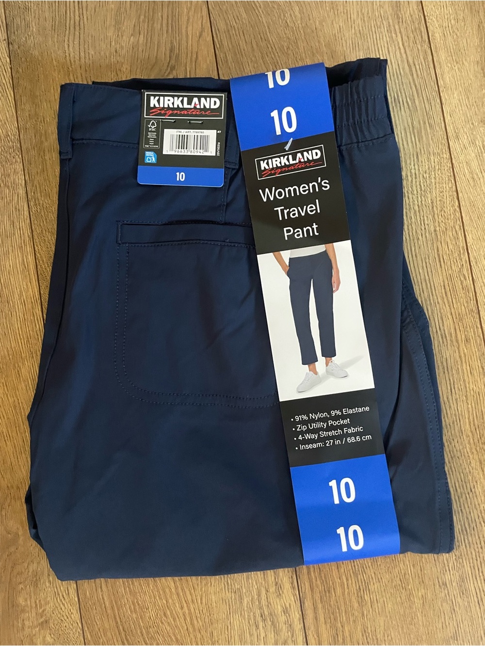 Kirkland Signature Women's Travel Ankle Pant, Navy - Picture 10 of 12